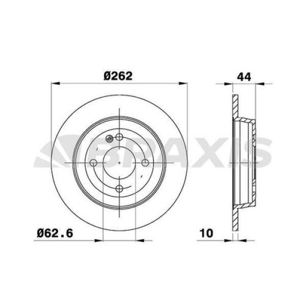 BRAXIS AE0550 Fren Diski Arka Accent Blue 2011 - İ20 2015 - İ30 2012 - / Rio III 2011 - (262 Mm) 