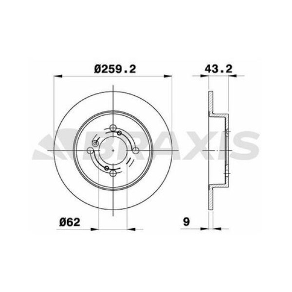 BRAXIS AE0566 Fren Diski Arka Swift IV 10- 259×4 