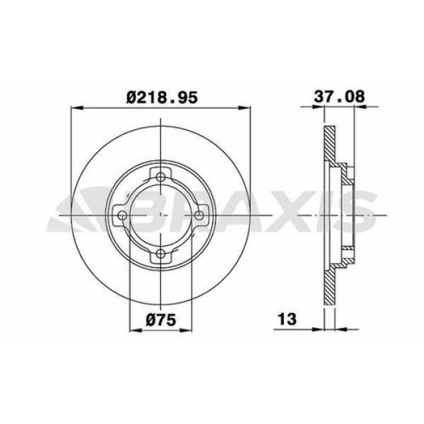 BRAXIS AE0578 Fren Diski Ön Kia Pride 1.3 1.3I 