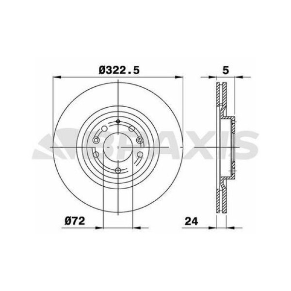 BRAXIS AE0589 Fren Diski Ön Mazda Rx-8 1.3I 