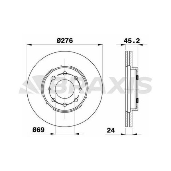 BRAXIS AE0604 Fren Diski Ön Mitsubishi Galant 2.0İ 2.4I 