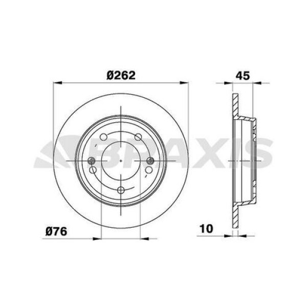 BRAXIS AE0608 Fren Diski Arka İ30 2012 - Elantra 2011 - / Ceed 2012 - Soul 2013 - 