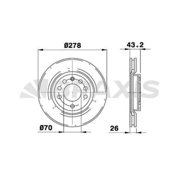 BRAXIS AE0618 ON FREN DISKI CORSA D 2006> 1.7CDTI 124 