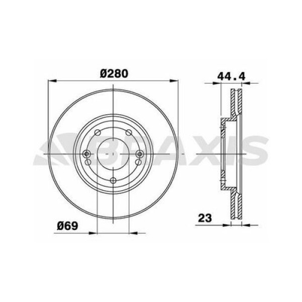 BRAXIS AE0620 Fren Diski Ön İ30 11- Kia Ceed 15- 