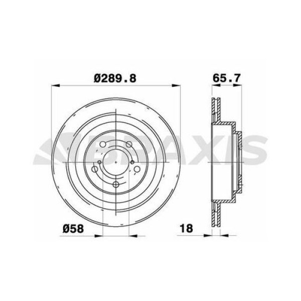 BRAXIS AE0625 ARKA FREN DISK AYNASI SUBARU IMPREZA LEGACY 2.0I 