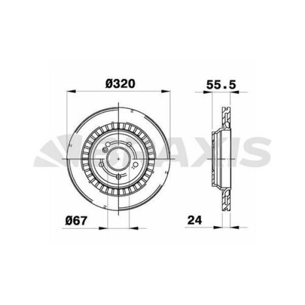 BRAXIS AE0627 Fren Diski Arka Havalı S-Serisi W221 S250 Cdı S350 S400 Hybrid S450 S450 4-Matıc S500 