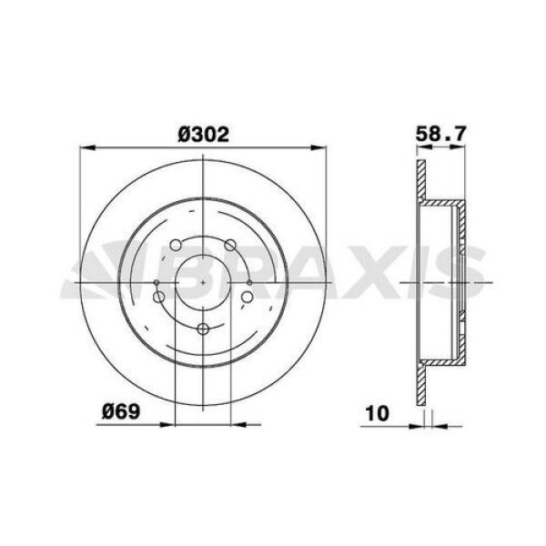 BRAXIS AE0629 Fren Diski Arka Mitsubishi Grandıs 2.0Dı D 