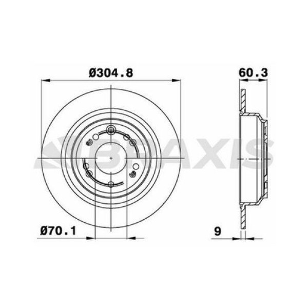 BRAXIS AE0630 Fren Diski Arka Accord VIII 2.4I 