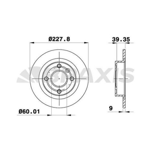 BRAXIS AE0633 ARKA FREN DISK AYNASI VOLVO 440 460 480 1.6I 1.6 