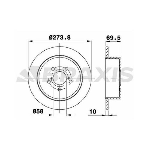 BRAXIS AE0647 Fren Diski Arka Subaru Legacy 4 2.0İ 
