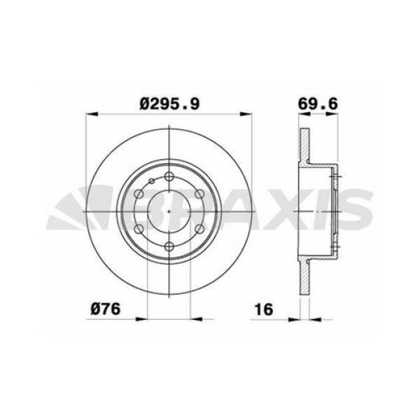 BRAXIS AE0651 ARKA FREN DISK AYNASI DAILY II 09 02> DAILY III 05 06> 