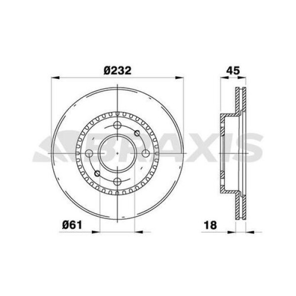 BRAXIS AE0655 Fren Diski Ön Almera 1.4İ 