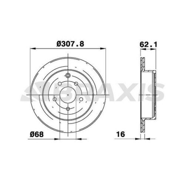 BRAXIS AE0665 Fren Diski Arka Havalı Nissan Murano 3.5 4×4 05-