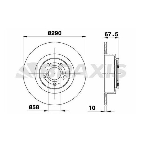 BRAXIS AE0679 Fren Diski Arka Subaru Legacy 3 2.0İ 