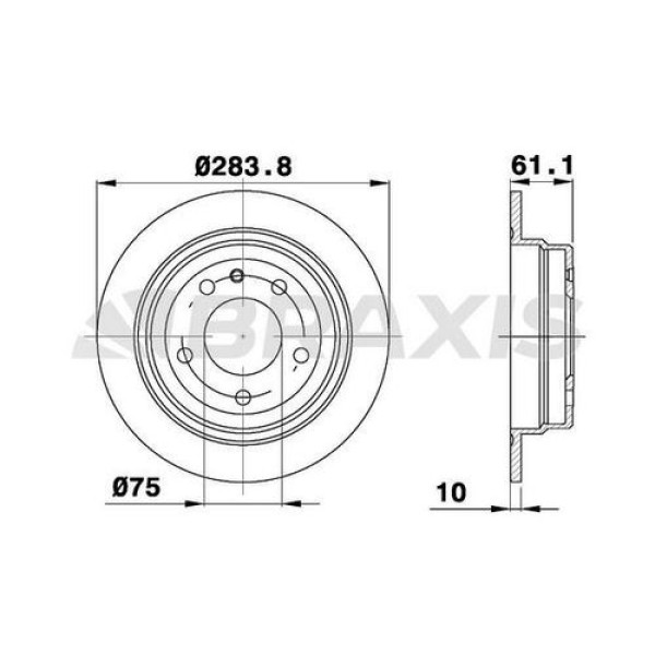BRAXIS AE0738 Fren Diski Arka Bmw Serıe 3 1.8İ 