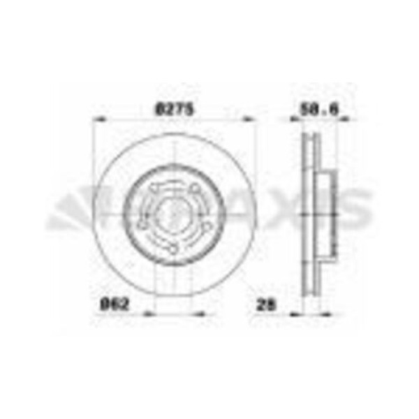 BRAXIS AE0758 Fren Diski Ön Hilux Vigo 2005 - 2015 (275×5) 