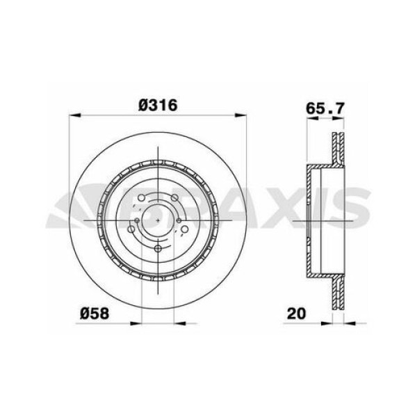 BRAXIS AE0763 ARKA FREN DISK AYNASI SUBARU IMPREZA 2.0STI 
