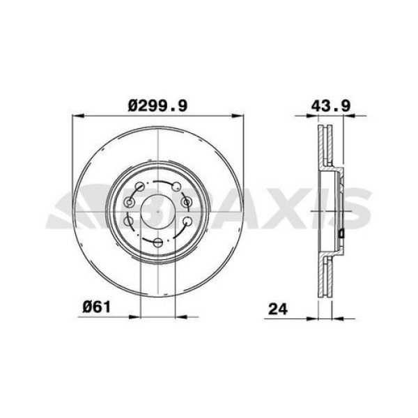 BRAXIS AE0778 Fren Diski Ön Scenic II Grand Scenic II 2.0 DCI 05- Hava Kanallı 