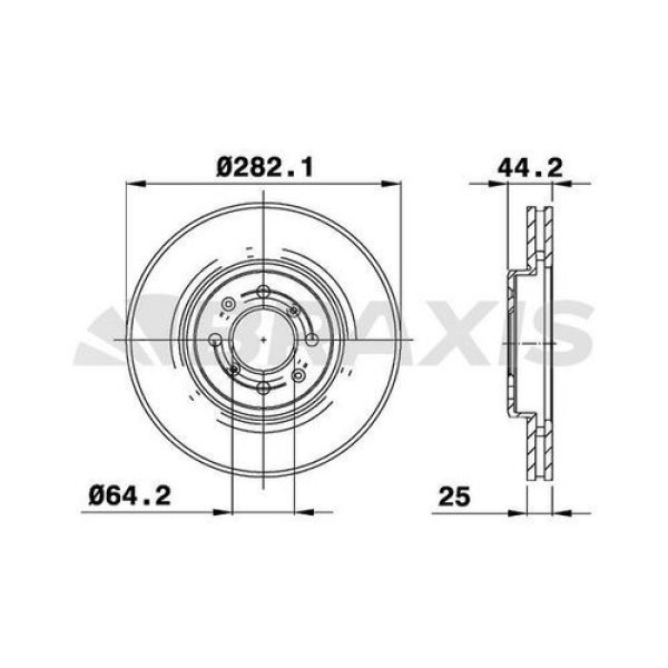 BRAXIS AE0781 Fren Diski Ön Mg Zr Zs 1.8İ 2.5I 2.0Td 