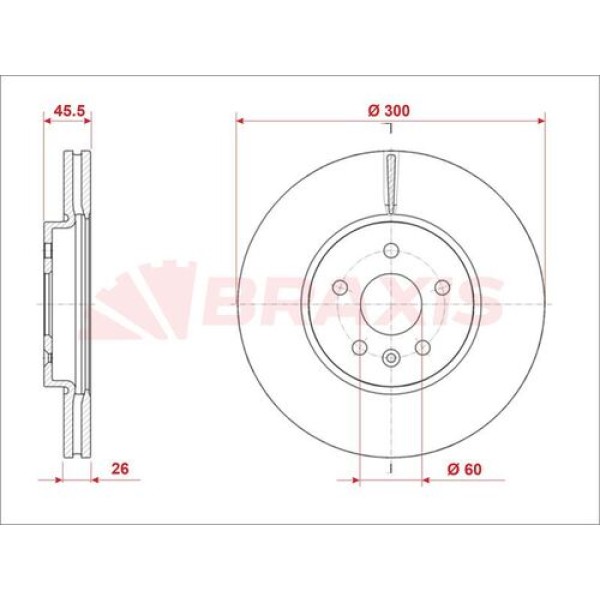 BRAXIS AE0930 FREN DISKI ON MOKKA 12 > TRA12 > 