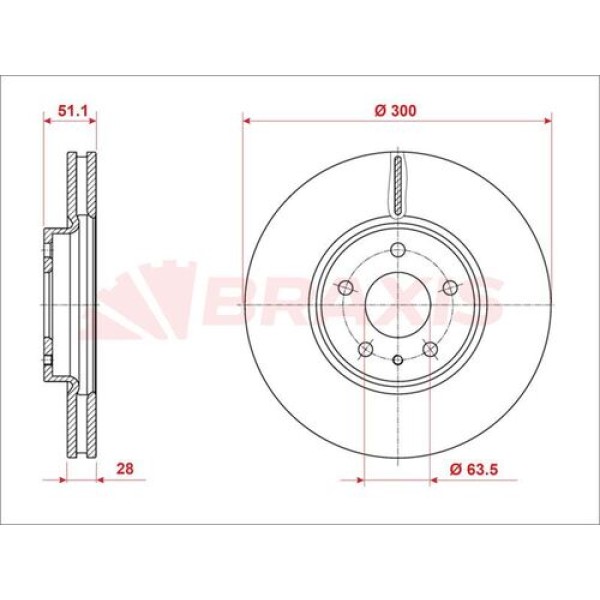 BRAXIS AE0935 Ön Disk Ayna Yenı Kasa Mondeo 15-
