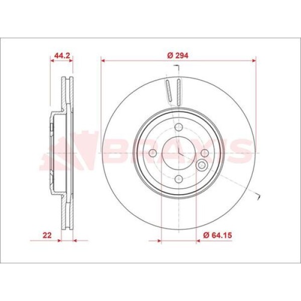 BRAXIS AE0953 Fren Diski Ön Mini R50 R56 R57 R55 