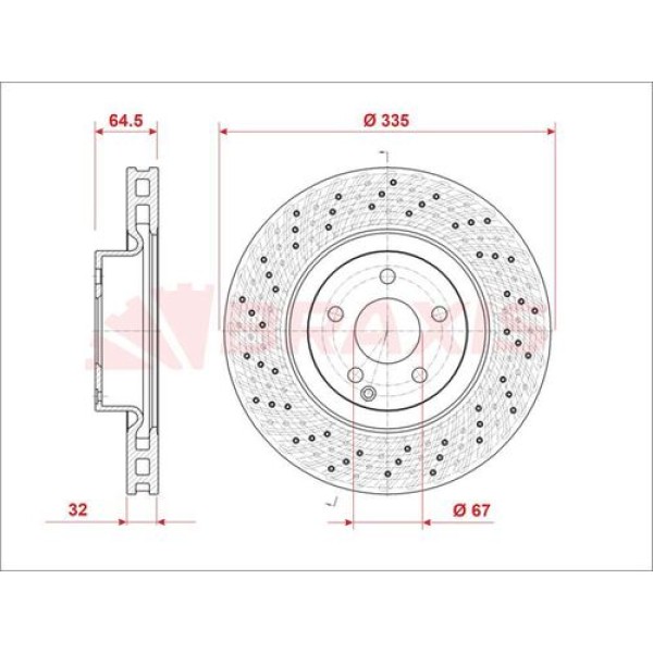 BRAXIS AE0955 Fren Diski Ön S-Class W221 05-13 C216 06-13 