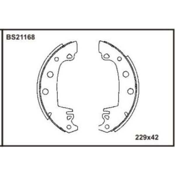 BESER BS21168P ARKA FREN BALATASI PABUC M131 R12 R25 ESPACE I (PERCINLI) 