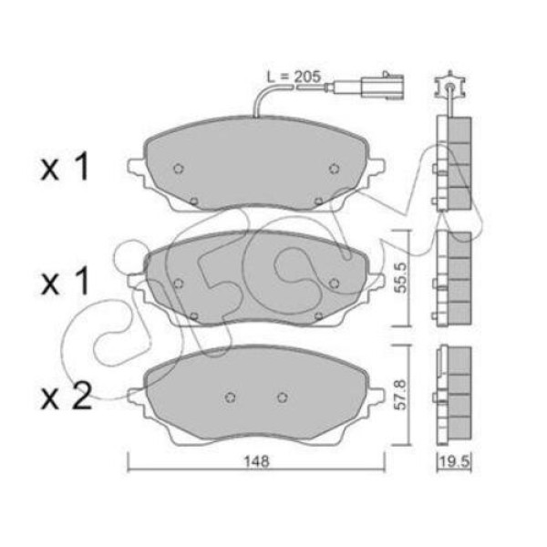CIFAM 82213790 ARKA FREN BALATASI FIAT DUCATO-JUMPER-BOXER-MOVANO 21 2.2D MTJ 