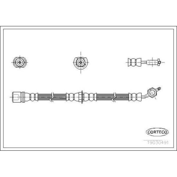 CORTECO 19030491 FREN HORTUMU ON SAG TOYOTA STARLET 84>88 