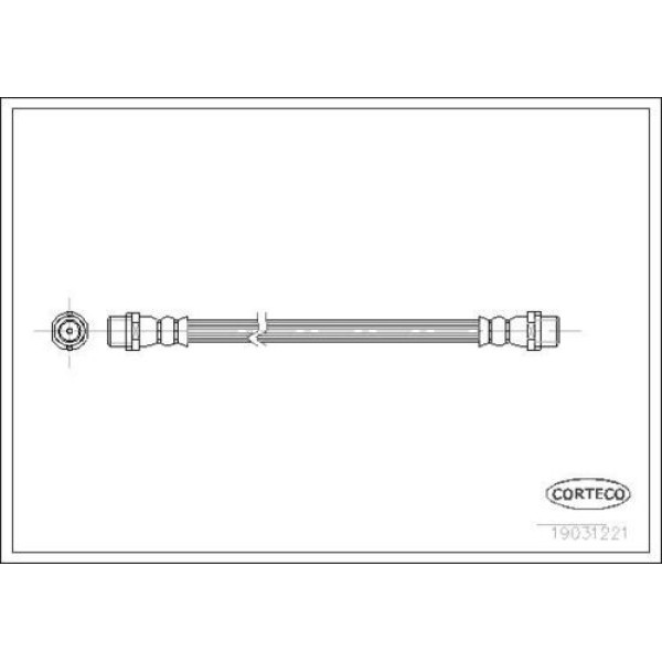 CORTECO 19031221 FREN HORTUMU ARKA SPR CDI-LT35 235 MM 