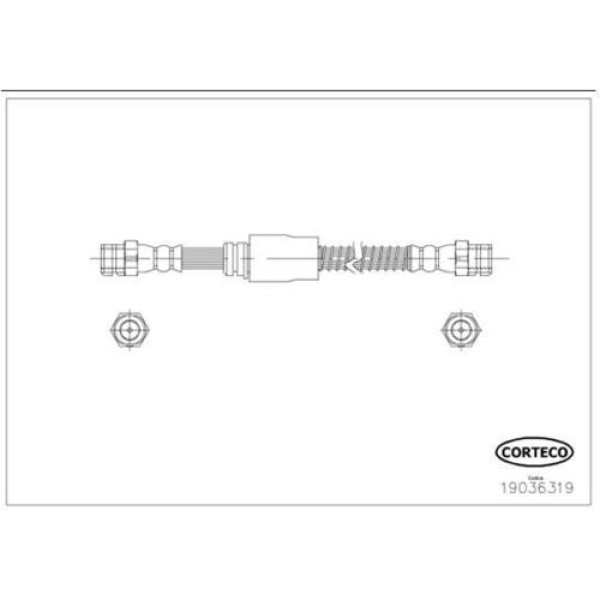 CORTECO 19036319 ON FREN HORTUMU GOLF V VI A3 03> LEON 05> SCIROCCO 08> SUPERB 08> EOS 06> 
