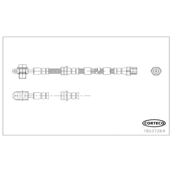 CORTECO 19037264 ON FREN HORTUMU A3 LEON OCTAVIA GOLF VII 13> KAROQ KADIAQ 17> ATECA 16> 