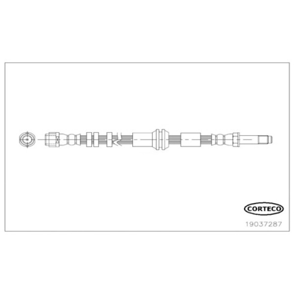 CORTECO 19037287 ARKA FREN HORTUMU A6 2.0TFSI 11-18 1.8TFSI 14>18 3.0TDI 10>17 