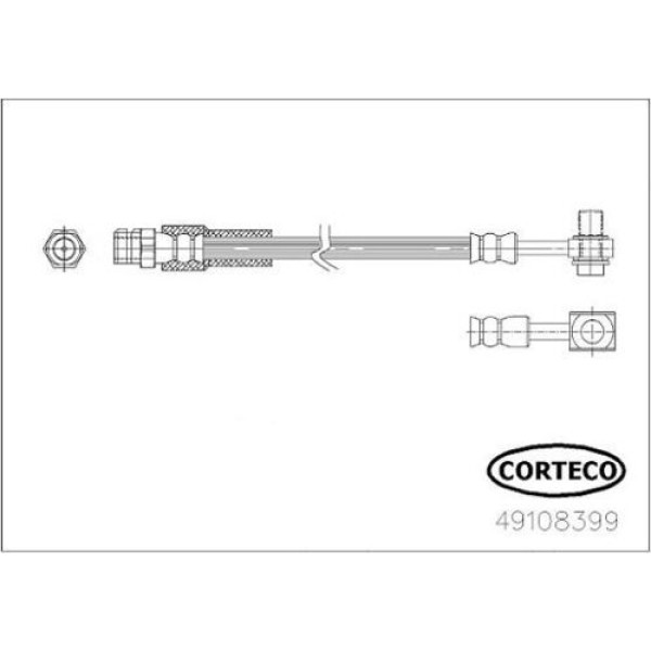 CORTECO 49108399 FREN HORTUMU ARKA VW Q5 BM 16 > 