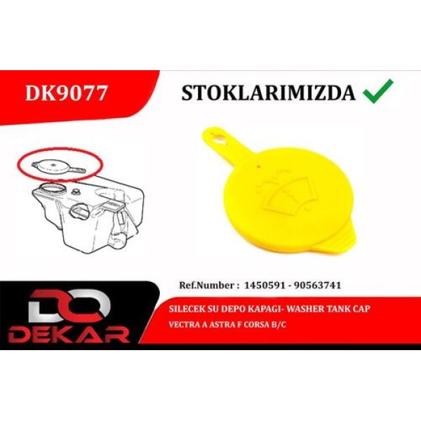 DEKAR 9077 SILECEK SU DEPO KAPAGI VECTRA A ASTRA F CORSA B/C 