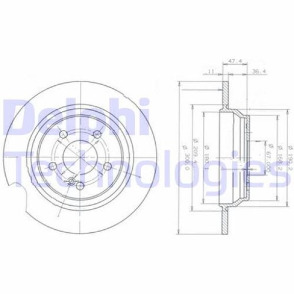 DELPHI BG3725 FREN DISKI ARKA MERCEDES S-CLASS W220 98 05 