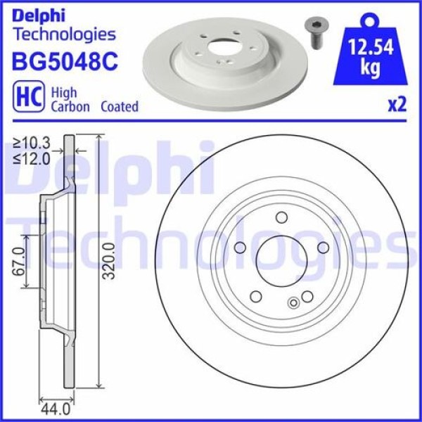 DELPHI BG5048C FREN DISKI 