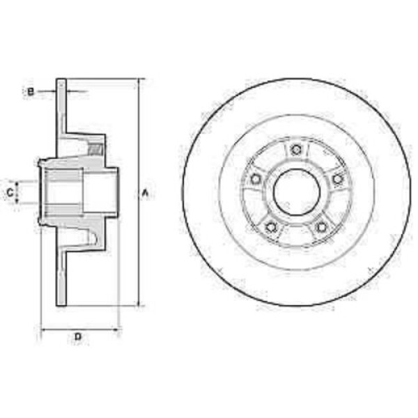 DELPHI BG9132RS ARKA FREN AYNASI ADET RULMANLI-DELIKSIZ GRAND SCENIC 12 274X88X5 432024048R 