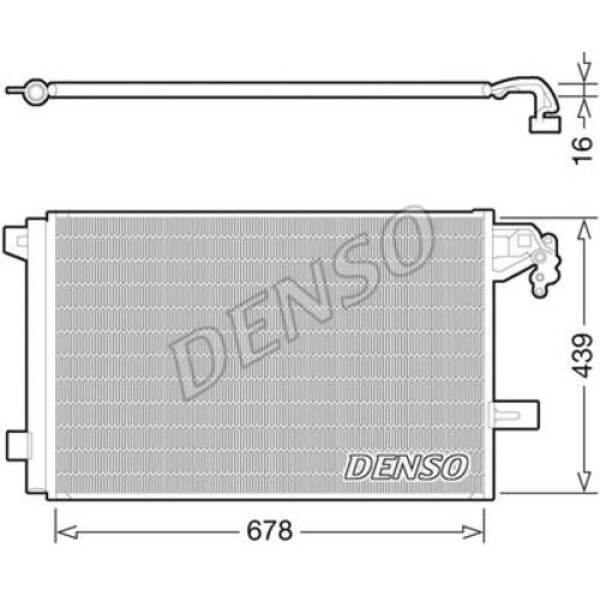 DENSO DCN32063 CONDENSER. AIR CONDITIONING VW MULTIVAN V 7H. 7E 03-15 