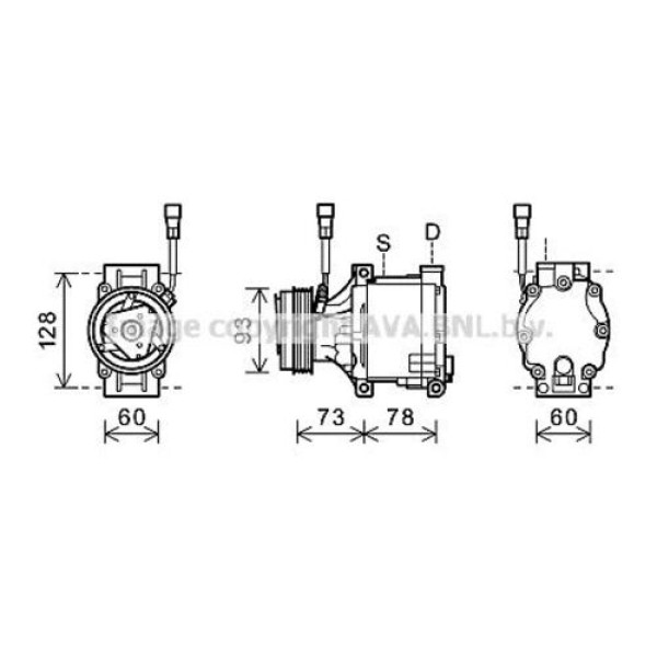 DENSO DCP36002 COMPRESSOR. AIR CONDITIONER SUBARU LEGACY IV 03-09 