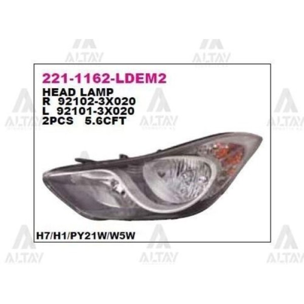 DEPO 2211162RLDEM2 ON FAR SAG ELANTRA 10 