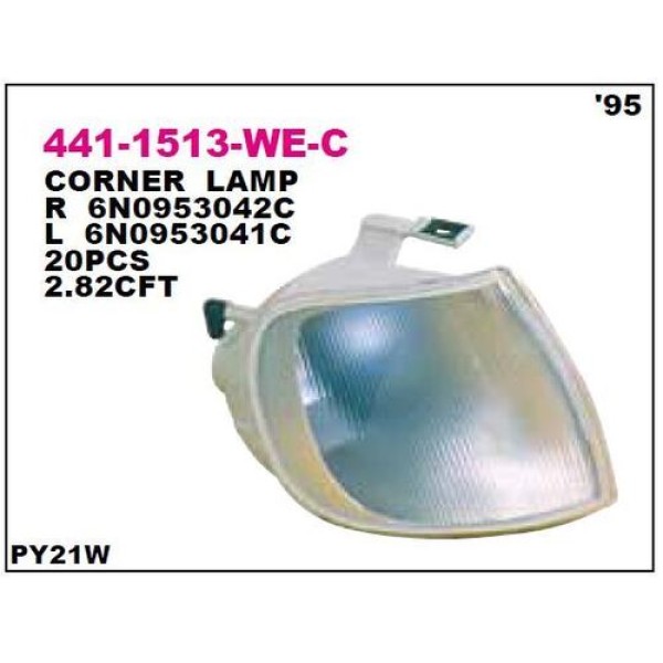 DEPO 4411513L3WEC SINYAL LAMBASI ON SOL BEYAZ VOLKSWAGEN POLO III 95>98 DUYLU 