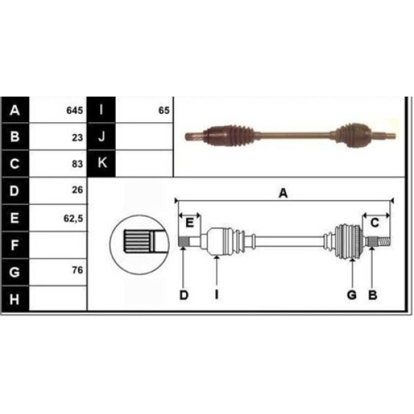 ECOFIX KRL1040ECF ON AKS KOMPLE CLIO III 05-12 1.2-16V (651MM) (BR0 1-CR0 1) ONDEN CEKISLI SOL 