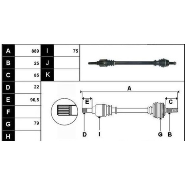 ECOFIX KRL1117ECF ON AKS KOMPLE FIORINO-BIPPER-NEMO 08- 1.4HDI (879MM) SAG 