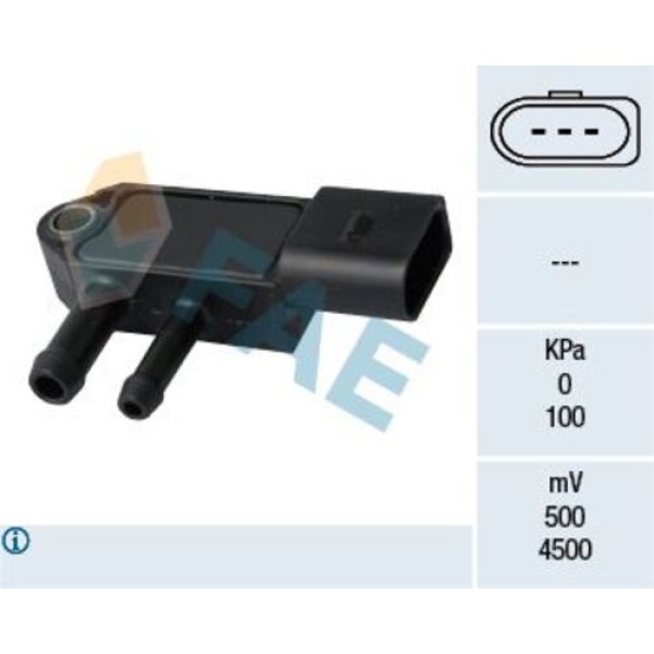 FAE 16112 EKSOZ BASINC SENSORU CADDY III GOLF V GOLF VI PLUS JETTA III PASSAT 1.9 2.0TDI CRAFTER T5 POLO TIGUAN ASB AKN BMC BNG BPP BLE BWF CBWA 