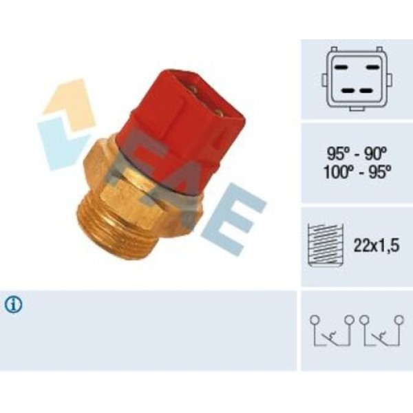 FAE 37960 FAN MUSURU (95 90°) ESCORT 1.3 1.8TD 1.6 1.8 90>99 MONDEO 93>96 ORION III 90>93 SCORPIO 2.5TD 94>98 (KIRMIZI) KLIMALI 
