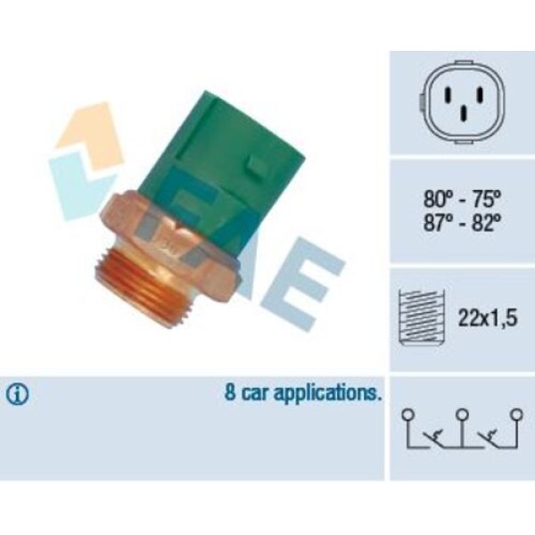 FAE 38165 FAN MUSURU TRANSPORTER IV 1.9D 2.4 2.5 TDI 91>03 