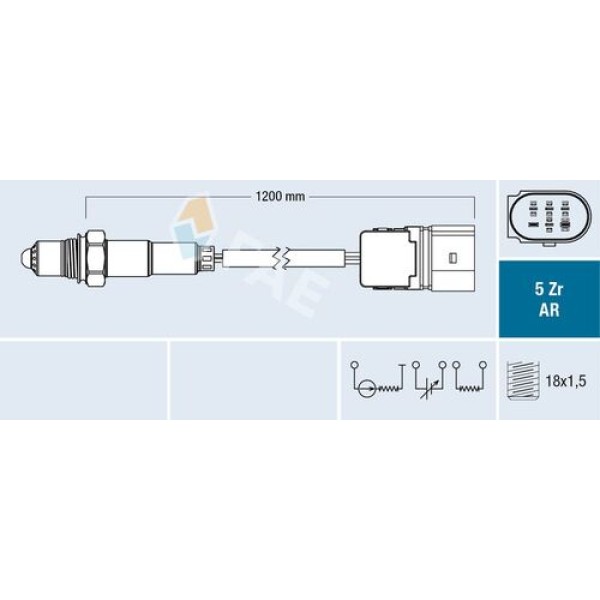 FAE 75097 LAMBDA SENSORU VAG A4 A6 PASSAT 00> 