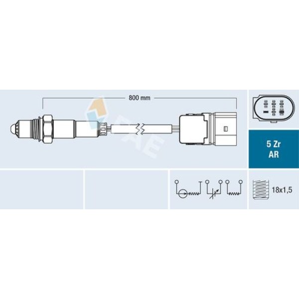 FAE 75357 OKSIJEN SENSORU GOLF V 1.6 FSI OTOMATIK BAG K.ONCESI BAG BLF BLP 